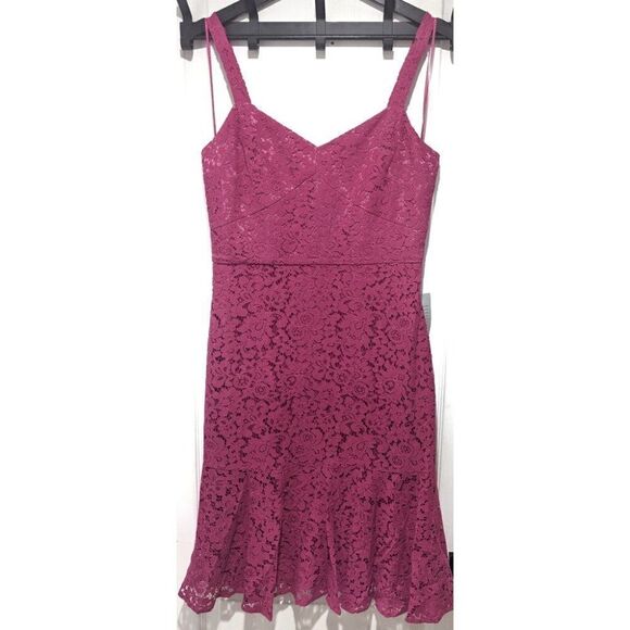 Nwt Chelsea 28 | Magenta lace midi dress - Picture 2 of 10